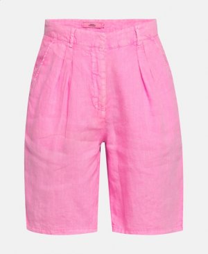 Льняные брюки чинос 0039 Italy, розовый ITALY