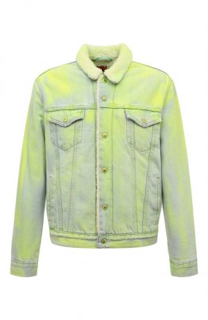 Джинсовая куртка Notsonormal. Цвет: зелёный