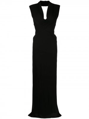 Вечернее платье с открытой спиной Herve L. Leroux. Цвет: черный