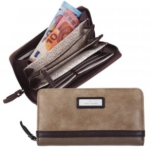 Женский кошелек , бежевый Tom Tailor Bags. Цвет: коричневый