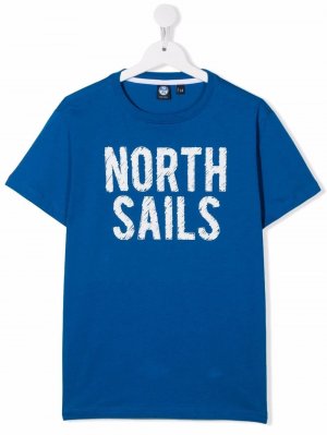 Футболка с логотипом North Sails Kids. Цвет: синий