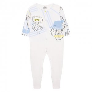 Хлопковая пижама Kenzo. Цвет: белый