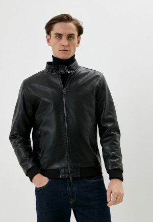 Куртка кожаная Primo Emporio. Цвет: черный