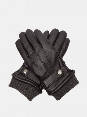 Кожаные перчатки henley, совместимые с сенсорным экраном , черный Dents