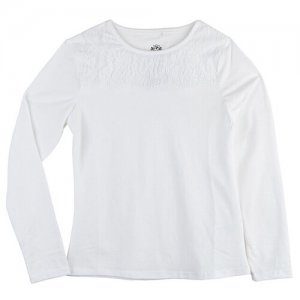 Фуфайка (футболка) длинный рукав для девочек 920013; ; Размер: 11-12; цвет: молочный Daniele Patrici. Цвет: белый