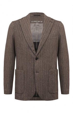 Хлопковый пиджак Circolo 1901. Цвет: коричневый
