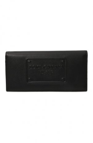 Кожаное портмоне Dolce & Gabbana. Цвет: чёрный
