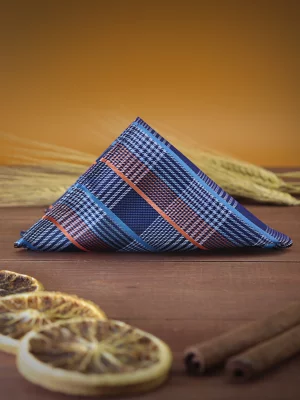 Нагрудный платок мужской PG196 синий/оранжевый 2beMan. Цвет: оранжевый; синий