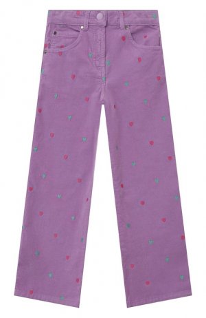 Хлопковые брюки Stella McCartney. Цвет: сиреневый