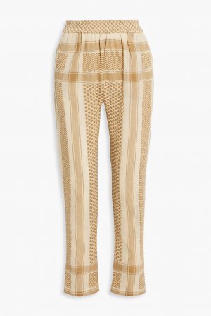 Зауженные брюки Bobi из хлопкового жаккарда SUMMERY COPENHAGEN, песочный Copenhagen