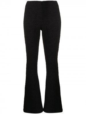 Расклешенные фактурные брюки MSGM. Цвет: черный
