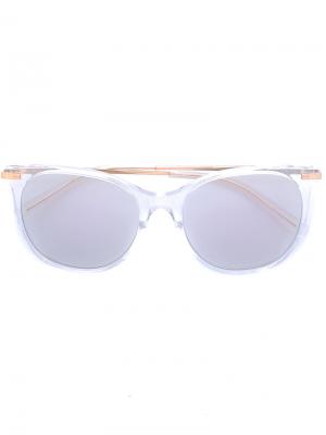 Солнцезащитные очки с квадратной оправой Boucheron Eyewear. Цвет: серый