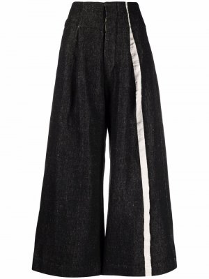 Полосатые брюки с завышенной талией Uma Wang. Цвет: черный