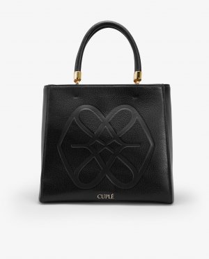 Большая сумка с большим логотипом и застежкой-молнией Cuplé, черный CUPLE