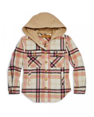 Куртка-рубашка в клетку с капюшоном для девочек – Big Kid BLANKNYC, цвет Multi Blanknyc