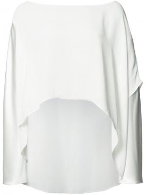 Блузка с неравномерным подолом Peter Cohen. Цвет: белый