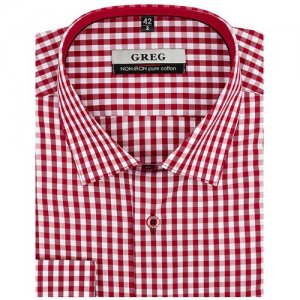 Рубашка , размер 174-184/41, красный GREG. Цвет: красный