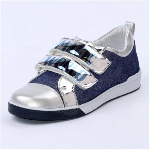 П/ботинки для девочек ELEGAMI 3/4-522382003,Темно-синий/серебро,Размер 39. Цвет: синий/серебристый
