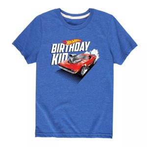Детская футболка на день рождения для мальчиков 8–20 лет , синий Hot Wheels