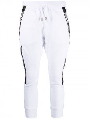 Укороченные спортивные брюки с логотипом Dsquared2. Цвет: белый