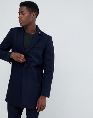 Темно-синее пальто с добавлением шерсти Farah Portobello-Темно-синий Smart
