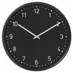 Часы настенные ИКЕА БОНДИС низковольтные черные 38 см IKEA