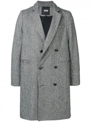Структурированное длинное пальто KTZ. Цвет: черный