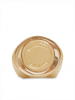 Перстень с гравировкой Burberry. Цвет: золотистый