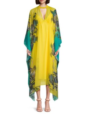 Платье-кафтан Sarai с цветочным принтом , желтый Ungaro