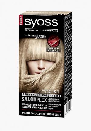 Краска для волос Syoss Color 8-1 Дымчатый блонд 115 мл. Цвет: бежевый