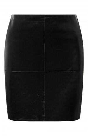 Кожаная юбка AERON. Цвет: чёрный
