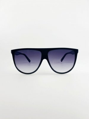 Черные большие солнцезащитные очки с черными линзами эффектом омбре, черный SVNX