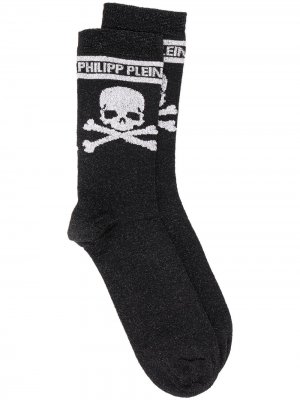 Носки с логотипом Skull Philipp Plein. Цвет: черный