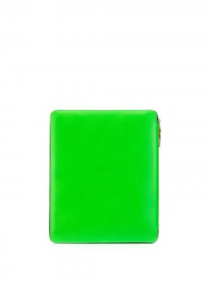 Чехол для ноутбука в стиле колор-блок на молнии Comme Des Garçons Wallet. Цвет: зеленый