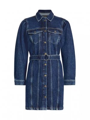 Джинсовое платье-рубашка Griffith с поясом , синий Rails