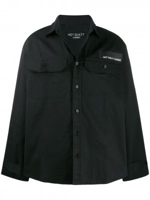 Куртка-рубашка с нашивкой-логотипом Not Guilty Homme. Цвет: черный