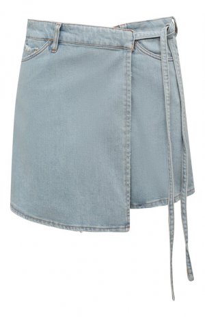 Джинсовая юбка-шорты 3x1. Цвет: голубой