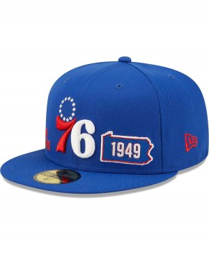 Мужская приталенная шляпа Royal Philadelphia 76ers Fall 22 Identity 59FIFTY New Era
