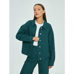 Джинсовая куртка , размер L, зеленый Velocity. Цвет: зеленый