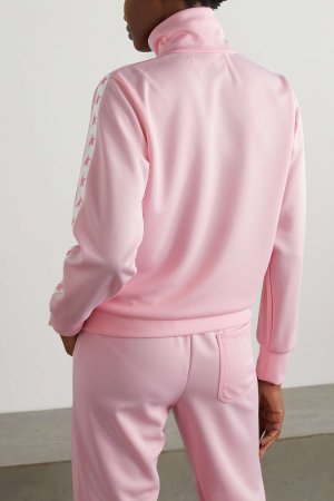 GOLDEN GOOSE спортивная куртка из пике с тесьмой, розовый