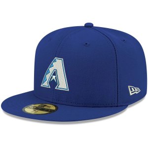 Мужская приталенная шляпа New Era Royal Arizona Diamondbacks белая с логотипом 59FIFTY