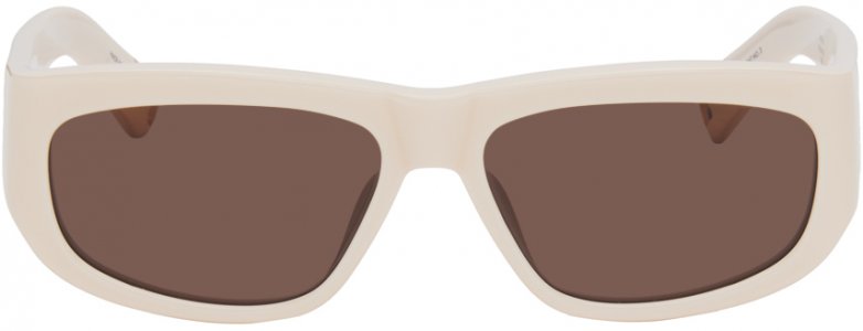 Кремового цвета солнцезащитные очки Les Lunettes Pilota Jacquemus