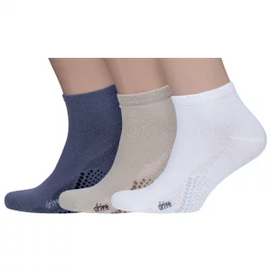 Комплект носков мужских 3-522С1-3 разноцветных 27 НАШЕ. Цвет: серый; бежевый; белый