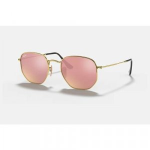 Солнцезащитные очки, золотой, розовый Ray-Ban. Цвет: розовый
