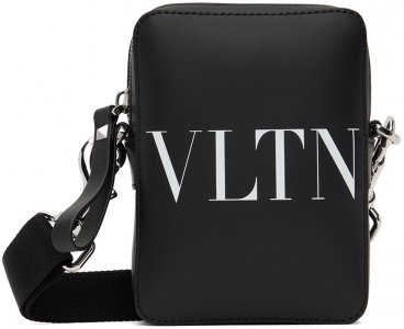 Маленькая черная сумка через плечо VLTN , цвет Nero/Bianco Valentino Garavani
