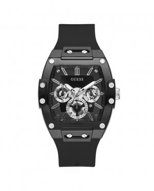 Мужские часы Phoenix GW0203G3 из силикона и черным ремешком , черный Guess