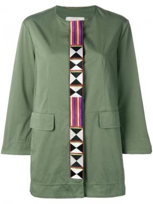 Куртка с геометричной панелью Bazar Deluxe. Цвет: зеленый