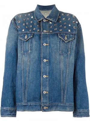 Джинсовая куртка с заклепками Junya Watanabe Comme Des Garçons. Цвет: синий