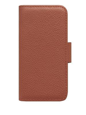 Чехол-книжка на Iphone 5/5S/5C Dimanche. Цвет: светло-коричневый, коралловый