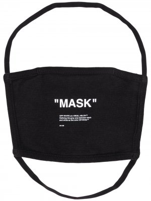Маска для лица с принтом Mask Off-White. Цвет: черный